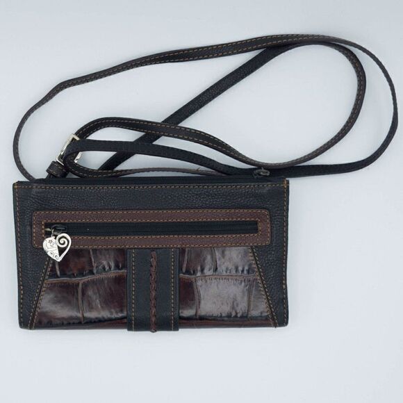 Brighton Crossbody Wallet/Organizer (Brown and Black) - Picture 2 of 4